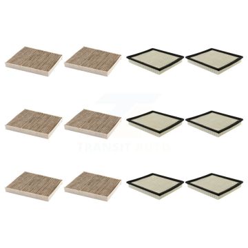 6x Air + 6x Cabin Filter (12 Total) Kit For Chevrolet Impala Cadillac XTS KFL-102709
