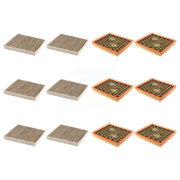 6x Air + 6x Cabin Filter (12 Total) Kit For Chevrolet Impala Buick Regal KFL-102710