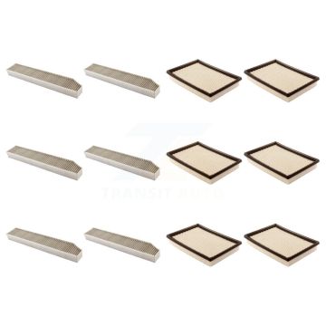 6x Air + 6x Cabin Filter (12 Total) Kit For Jeep Grand Cherokee KFL-102725