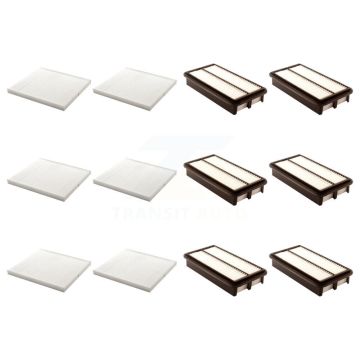 6x Air + 6x Cabin Filter (12 Total) Kit For Kia Sedona KFL-102733