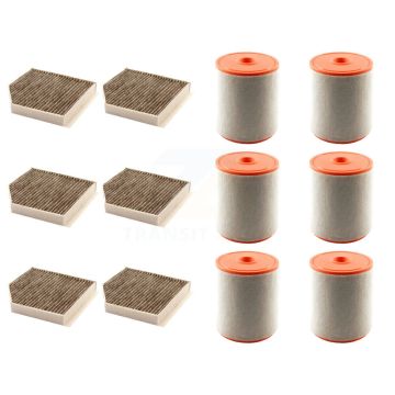 6x Air + 6x Cabin Filter (12 Total) Kit For Audi A6 Quattro A7 S6 S7 RS7 A8 KFL-102746