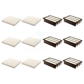 6x Air + 6x Cabin Filter (12 Total) Kit For 2007-2009 Hyundai Santa Fe KFL-102749