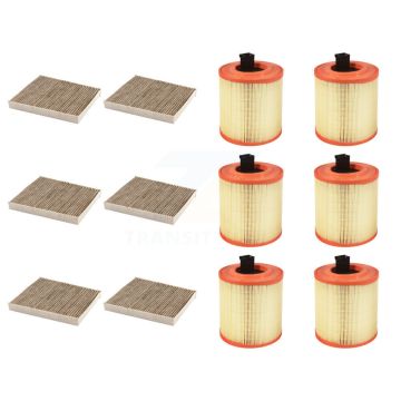6x Air + 6x Cabin Filter (12 Total) Kit For Chevrolet Cruze Cadillac ATS KFL-102752