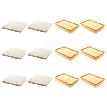 6x Air + 6x Cabin Filter (12 Total) Kit For Volvo S60 XC70 V70 S80 KFL-102762