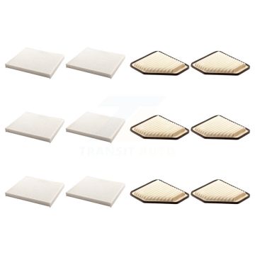 6x Air + 6x Cabin Filter (12 Total) Kit For Chevrolet Cobalt Pontiac G5 Pursuit KFL-102767