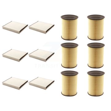 6x Air + 6x Cabin Filter (12 Total) Kit For Ford Escape Focus Lincoln MKC Transit Connect KFL-102773