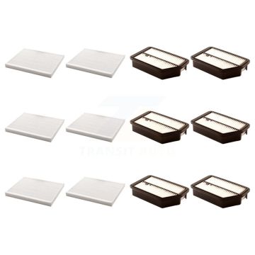 6x Air + 6x Cabin Filter (12 Total) Kit For Hyundai Elantra Kia Forte GT Rondo Forte5 KFL-102801