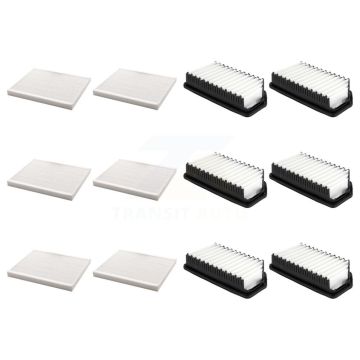 6x Air + 6x Cabin Filter (12 Total) Kit For 2014-2017 Kia Forte5 Forte Koup 1.6L KFL-102806