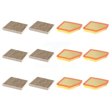 6x Air + 6x Cabin Filter (12 Total) Kit For 2016 Chevrolet Camaro 6.2L KFL-102814