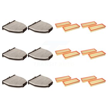 6x Air + 6x Cabin Filter (12 Total) Kit For Mercedes-Benz GLK350 C300 C350 C250 E350 C230 KFL-102837