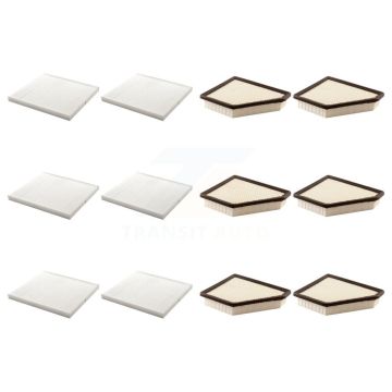 6x Air + 6x Cabin Filter (12 Total) Kit For 2010-2017 Chevrolet Equinox GMC Terrain KFL-102845