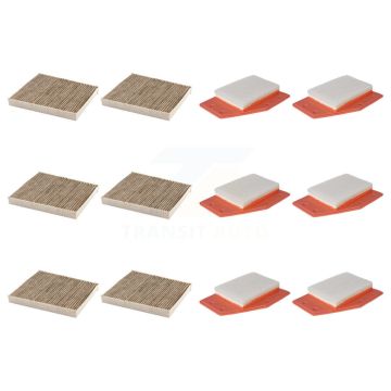 6x Air + 6x Cabin Filter (12 Total) Kit For Chevrolet Malibu Buick LaCrosse KFL-102866