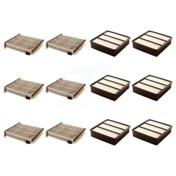 6x Air + 6x Cabin Filter (12 Total) Kit For Mitsubishi Lancer Outlander KFL-102873