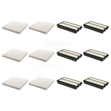 6x Air + 6x Cabin Filter (12 Total) Kit For Honda Pilot Ridgeline Acura MDX Passport KFL-102886