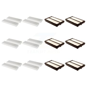 6x Air + 6x Cabin Filter (12 Total) Kit For 1998-2002 Honda Accord 2.3L KFL-102890