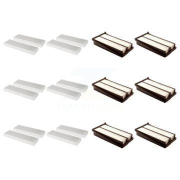 6x Air + 6x Cabin Filter (12 Total) Kit For Honda Accord Acura TL CL KFL-102891