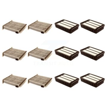 6x Air + 6x Cabin Filter (12 Total) Kit For 2008 Mitsubishi Outlander Lancer KFL-102892