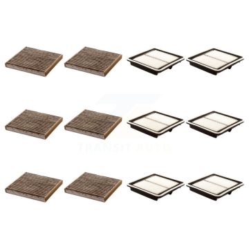 6x Air + 6x Cabin Filter (12 Total) Kit For Subaru Outback Legacy KFL-102904
