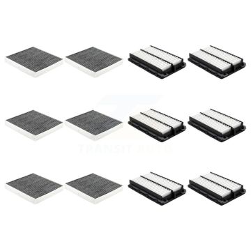 6x Air + 6x Cabin Filter (12 Total) Kit For Hyundai Tucson Kia Santa Fe Sportage Elantra KFL-102926