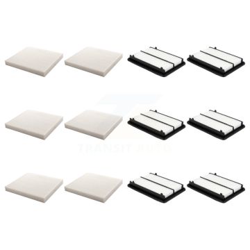 6x Air + 6x Cabin Filter (12 Total) Kit For 2014-2020 Acura RLX KFL-102933