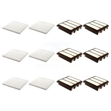 6x Air + 6x Cabin Filter (12 Total) Kit For 2011 Hyundai Azera 3.3L KFL-102968