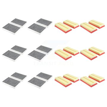 6x Air + 6x Cabin Filter (12 Total) Kit For Mercedes-Benz S550 S63 AMG CL550 CL63 KFL-102973