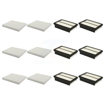 6x Air + 6x Cabin Filter (12 Total) Kit For Hyundai Elantra Kia Forte Forte5 GT KFL-103007