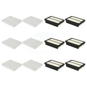 6x Air + 6x Cabin Filter (12 Total) Kit For Hyundai Kona Kia Soul Veloster KFL-103008