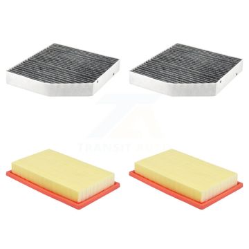 2x Air + 2x Cabin Filter (4 Total) Kit For Mercedes-Benz C300 GLC300 GLC350e Five-Sided KFL-103223