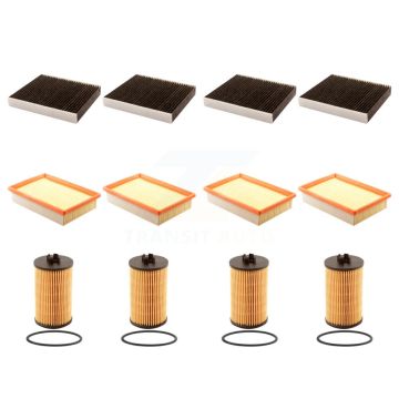 4x Air + 4x Cabin + 4x Engine Cartridge Oil Filter (12 Total) Kit For Chevrolet Sonic KFM-102669