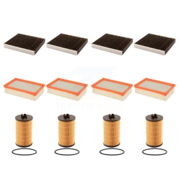 4x Air + 4x Cabin + 4x Engine Cartridge Oil Filter (12 Total) Kit For Buick Encore Trax KFM-102670
