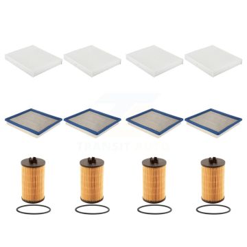 4x Air + 4x Cabin + 4x Engine Cartridge Oil Filter (12 Total) Kit For Chevrolet Colorado KFM-102673