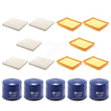 5x Air + 5x Cabin + 5x Engine Oil Filter (15 Total) Kit For Kia Optima Magentis KFM-102680