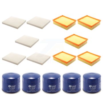 5x Air + 5x Cabin + 5x Engine Oil Filter (15 Total) Kit For Hyundai Sonata 2.4L KFM-102682
