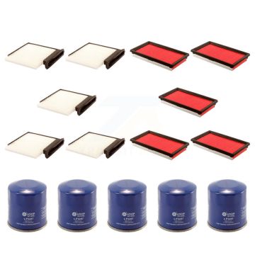 5x Air + 5x Cabin + 5x Engine Oil Filter (15 Total) Kit For 2007-2011 Nissan Versa KFM-102687