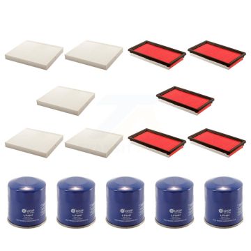 5x Air + 5x Cabin + 5x Engine Oil Filter (15 Total) Kit For INFINITI Q50 KFM-102703