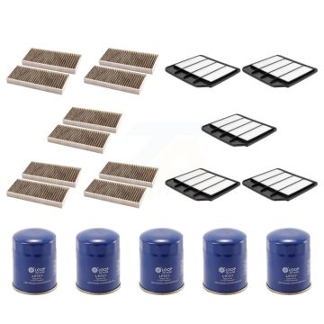 5x Air + 5x Cabin + 5x Engine Oil Filter (15 Total) Kit For Nissan Armada Rectangular KFM-102711