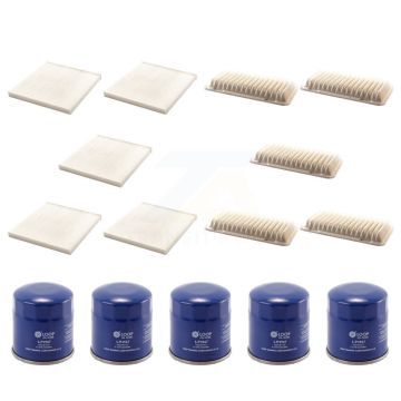 5x Air + 5x Cabin + 5x Engine Oil Filter (15 Total) Kit For Pontiac Vibe KFM-102730