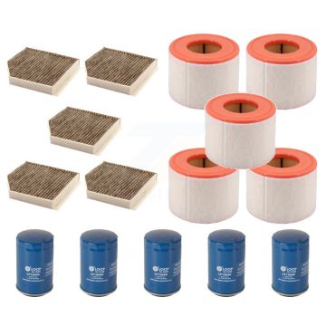 5x Air + 5x Cabin + 5x Engine Oil Filter (15 Total) Kit For Audi A6 Quattro KFM-102737