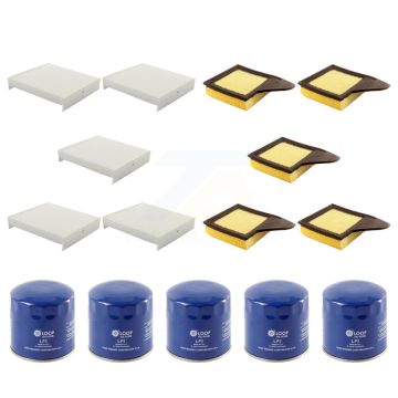 5x Air + 5x Cabin + 5x Engine Oil Filter (15 Total) Kit For 2010 Ford Mustang 4.6L KFM-102741