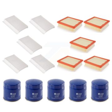 5x Air + 5x Cabin + 5x Engine Oil Filter (15 Total) Kit For Jeep Compass Renegade Fiat KFM-102742