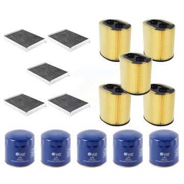 5x Air + 5x Cabin + 5x Engine Oil Filter (15 Total) Kit For Ford F-350 Super Duty F-250 KFM-102758