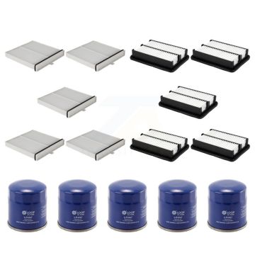 5x Air + 5x Cabin + 5x Engine Oil Filter (15 Total) Kit For Toyota Yaris KFM-102766