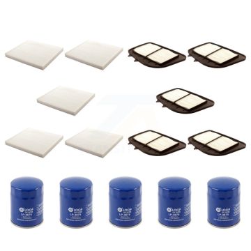 5x Air + 5x Cabin + 5x Engine Oil Filter (15 Total) Kit For 2004 Cadillac SRX 4.6L KFM-102773