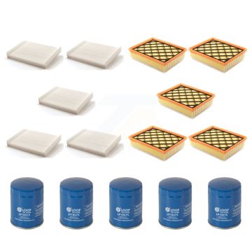 5x Air + 5x Cabin + 5x Engine Oil Filter (15 Total) Kit For 2013 Lincoln MKZ 3.7L KFM-102778