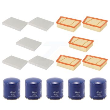 5x Air + 5x Cabin + 5x Engine Oil Filter (15 Total) Kit For Land Rover Range Evoque Sport KFM-102801