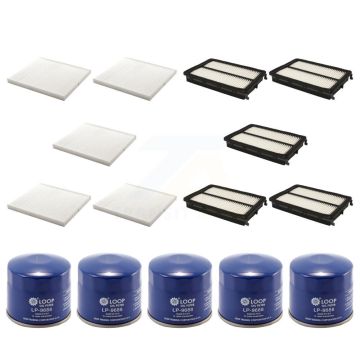 5x Air + 5x Cabin + 5x Engine Oil Filter (15 Total) Kit For 17-18 Hyundai Santa Fe Sport KFM-102811