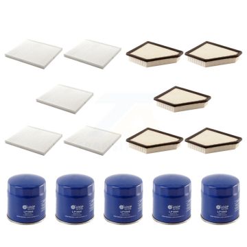 5x Air + 5x Cabin + 5x Engine Oil Filter (15 Total) Kit For 2010 Chevrolet Equinox 3.0L KFM-102812