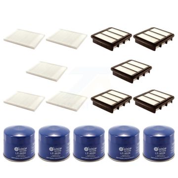 5x Air + 5x Cabin + 5x Engine Oil Filter (15 Total) Kit For Hyundai Elantra KFM-102814