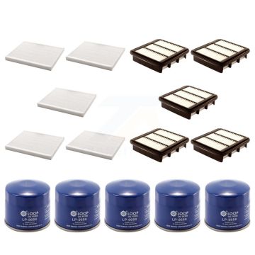 5x Air + 5x Cabin + 5x Engine Oil Filter (15 Total) Kit For Hyundai Elantra Kia Forte5 KFM-102817